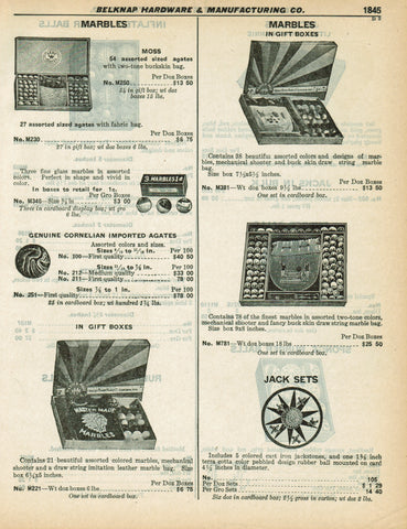 1937 Belknap ad for marbles. p1845